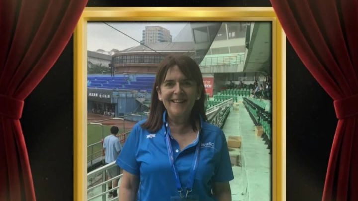 Susana Santos en el salón de la fama de la RFEBS